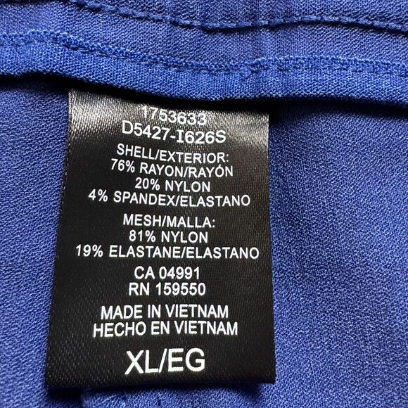 Hilary Radley Womens Size XL Mazarine Blue Mid Rise Built-in Tummy Control Pants - Picture 8 of 15